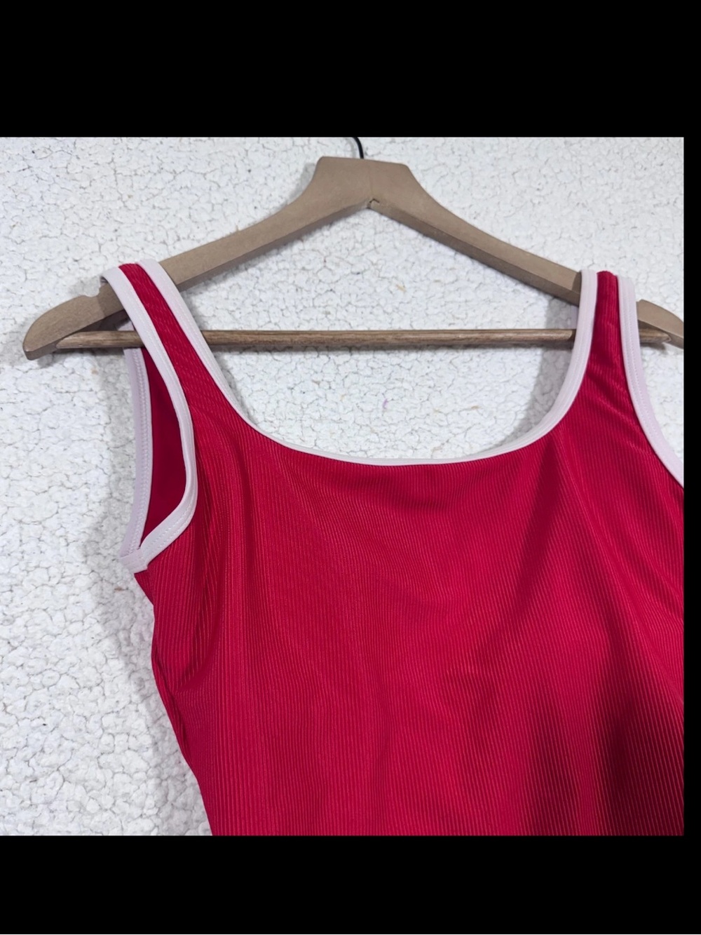 LainSnow Ocean Isle One Piece Ribbed Swim Suit Women’s Size S Red Bathing Suit - Picture 3 of 8